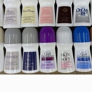 Avon Scented Deodorant Set Of 12 Pink, Purple, Blue, Gray